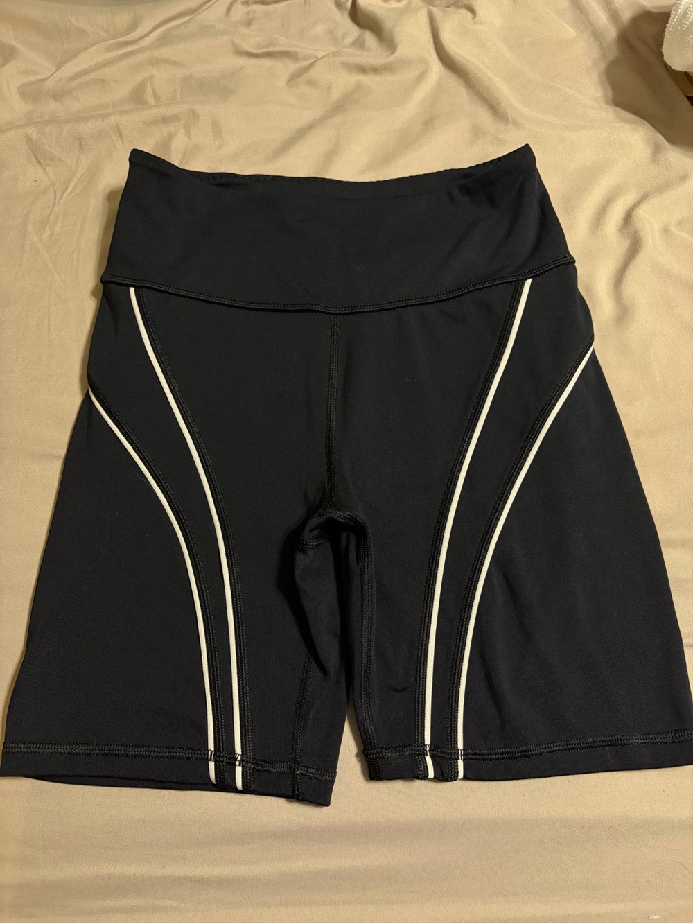 Victoria's Secret Black Bike Shorts with White Piping
